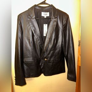 NWT BB DAKOTA BY STEVE MADDEN faux leather blazer jacket sz L